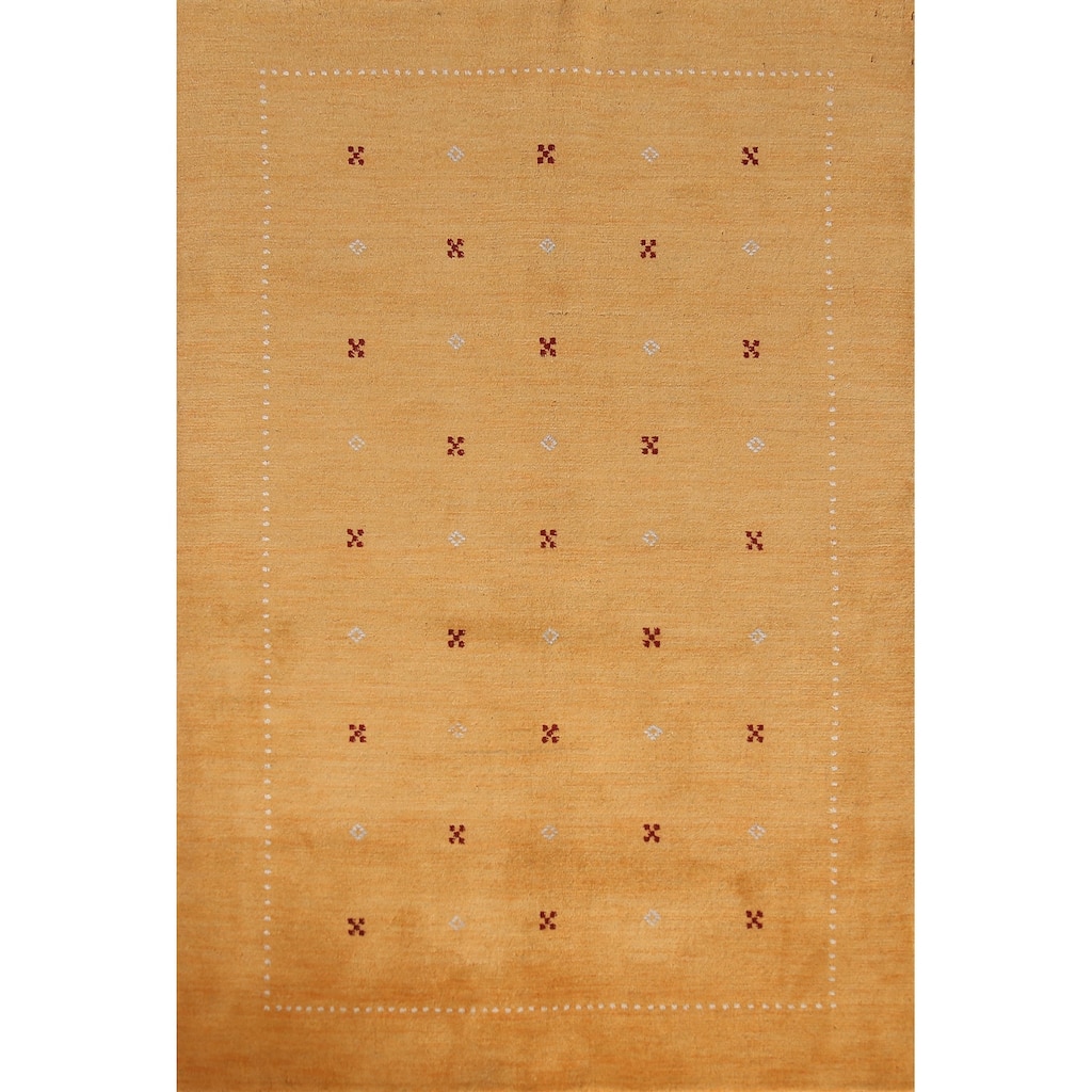 Gabbeh Indian Rug Handmade Bedroom Tribal Wool Carpet - 4'6" x 6'4"