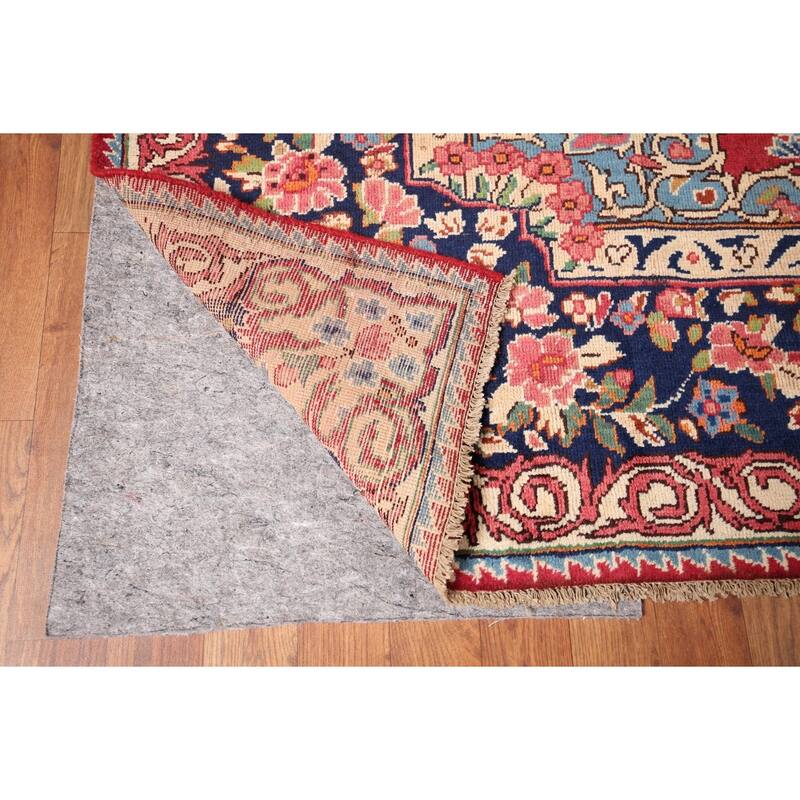 Yazd Antique Persian Area Rug Hand-Knotted Wool Carpet - 6'6" x 10'1"