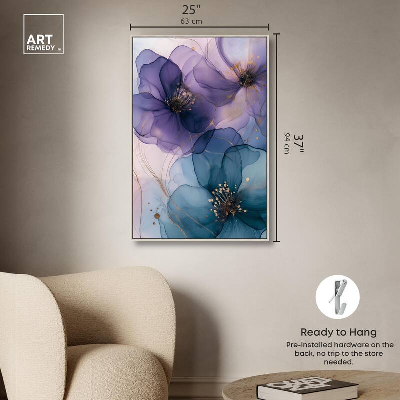 Gilded Cyanescence II Canvas by Art Remedy