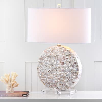 SAFAVIEH Lighting 27-inch Lindsey Cream Table Lamp - 19"x10.5"x26.5"