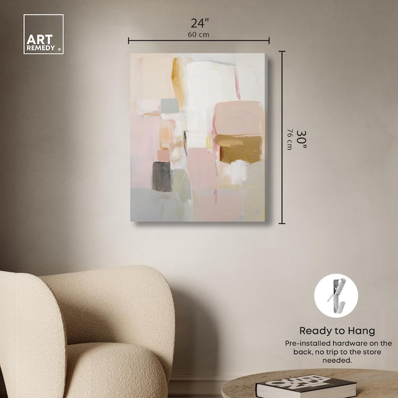 Apricot Cream I Canvas by Art Remedy, Gallery Wrapped