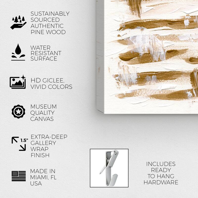 Wynwood Studio Abstract Horse Jumps Brown and Ochre Modern & Contemporary Wall Art Canvas Print