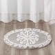 preview thumbnail 59 of 58, Casual Cotton Reversible Bath Rug Soft Shag Rug Washable Rug Off-White - 2' x 2' - Round