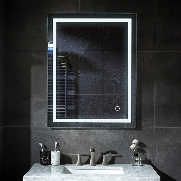 Led mirror with touch dimmer on sale