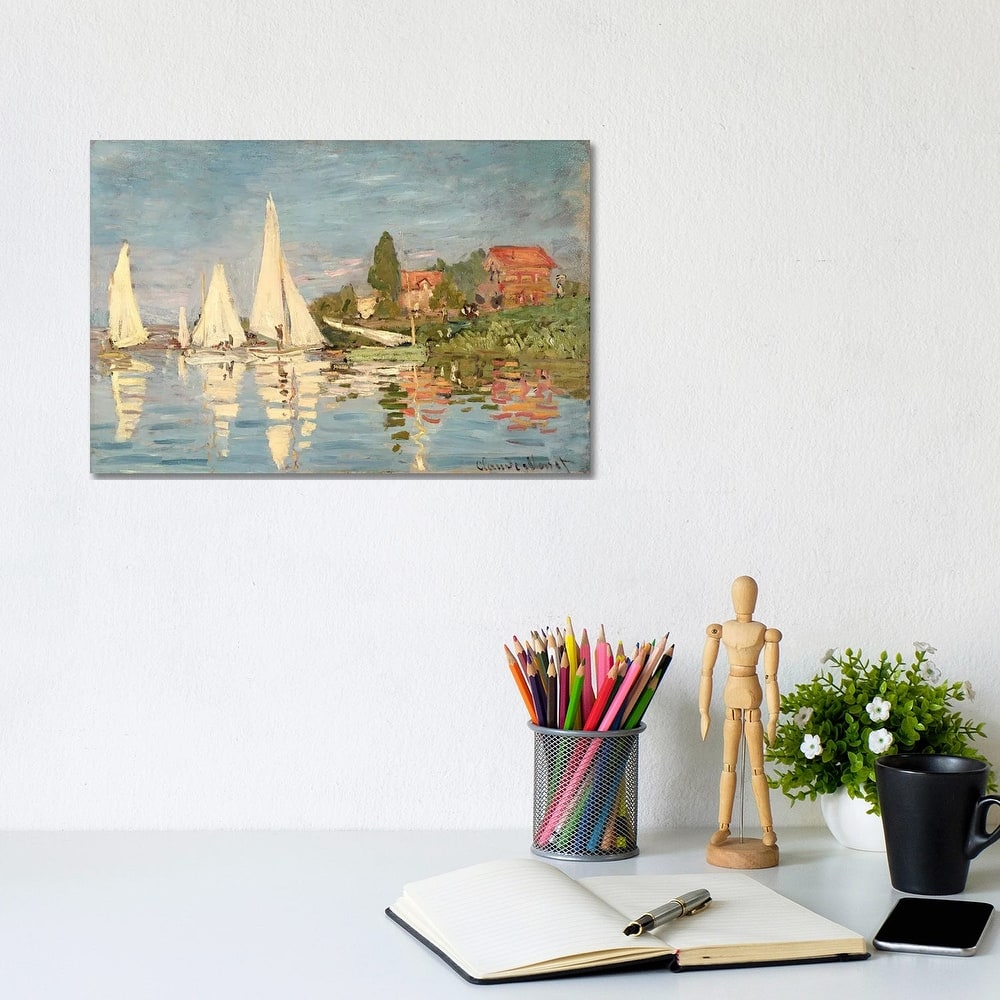 iCanvas "Regatta at Argenteuil, c.1872" by Claude Monet Canvas Print