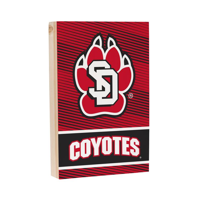 University of South Dakota Wooden Tabletop Mantel Shelf Sign
