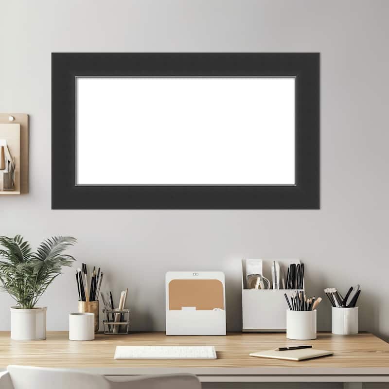 Amanti Art Corvino Black Framed Dry Erase Magnetic Board