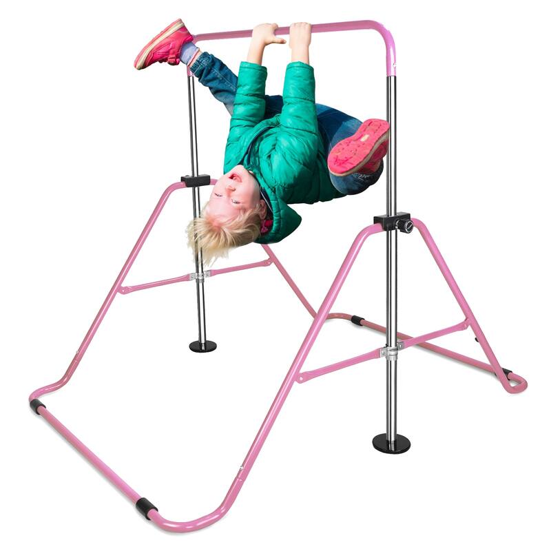 Roomfitters Multi-Functional Adjustable Height Horizontal Gymnastic Bar with Bear Rings