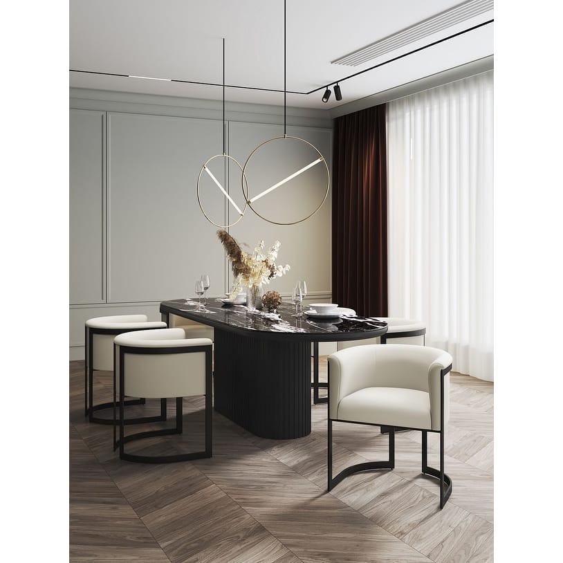 Corso Leatherette Dining Chair with Metal Frame