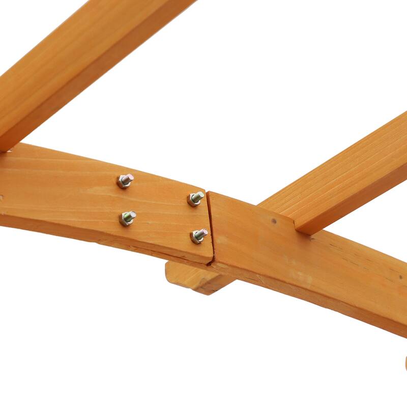 Outsunny 90in Wood Garden Arbor Arch with Trellis Wall for Climbing & Hanging Plants