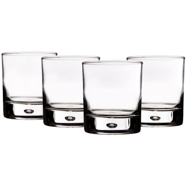 Home Essentials Red Series Bubble Tumblers - Set of 4 Glasses - 7 in. x 8 in. x 4 in.