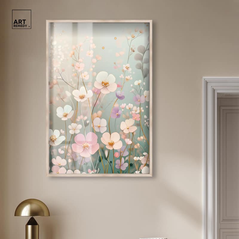 Tiny Blooms I Shadowbox by Art Remedy