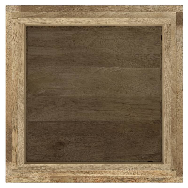 Simpli Home Lockhart SOLID MANGO WOOD 20" Wide Contemporary Side Table in Natural - 20 inch Wide