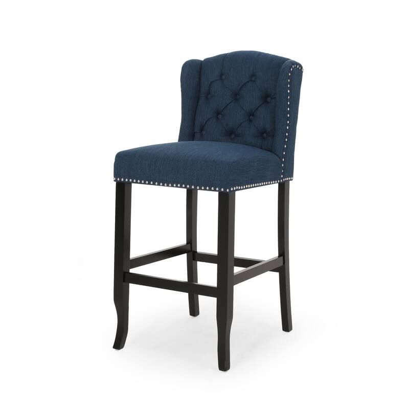 Vienna Contemporary Fabric Tufted Wingback 31 Inch Counter Stools, Set of 2