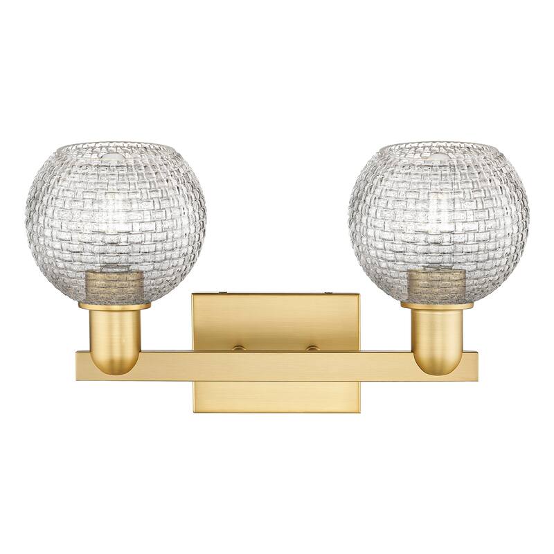 Innovations Lighting Endless Possibilities Arcadia - Athens - 2 Light 17" Basketweave Bath Vanity Light