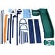 preview thumbnail 5 of 7, A-Frame Metal Swing Set with Slide Comfortable, and Weatherproof for Two Children - 124" L x 74" W x 73" H