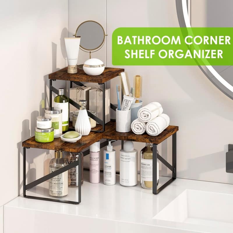 Corner Shelf Plant Stand - 15.7"D x 15.7"W x 14.1"H