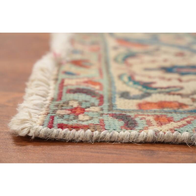 Hand Knotted Oriental 100% Wool Carpet Traditional Floral Oranges & Rust Tabriz Area Rug - 6' 5'' X 4' 6''