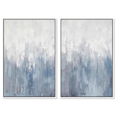 Frosted Glass Canvas Set of 2 by Art Remedy