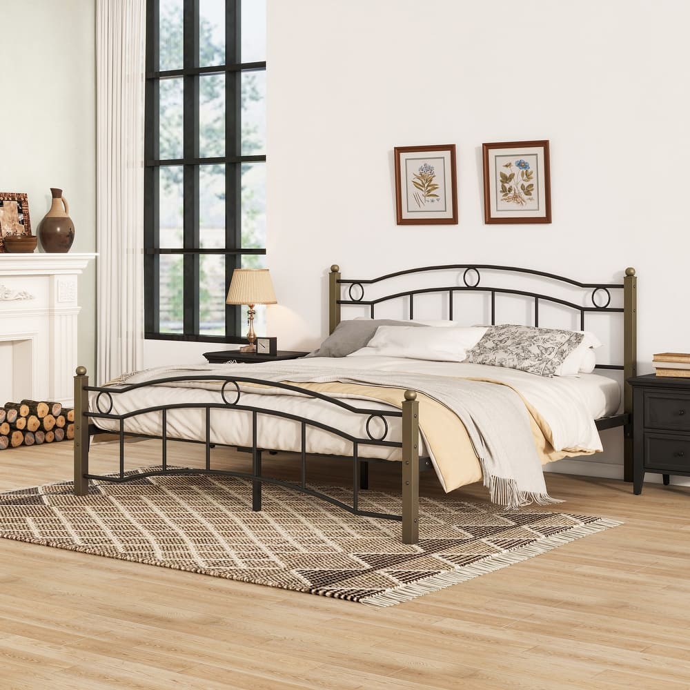 Bouvardia Contemporary Iron Bed Frame by Christopher Knight Home
