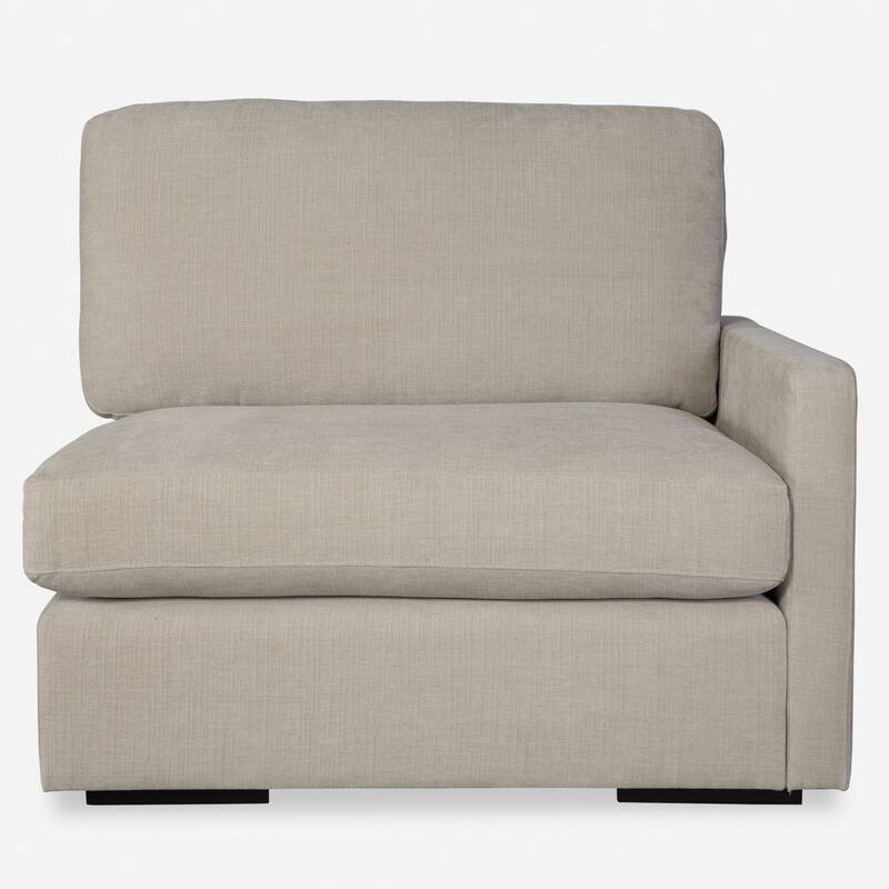 Refuge Solid Modular Right Arm Seat for Sectional Sofa - 43.25" - Sand Gray
