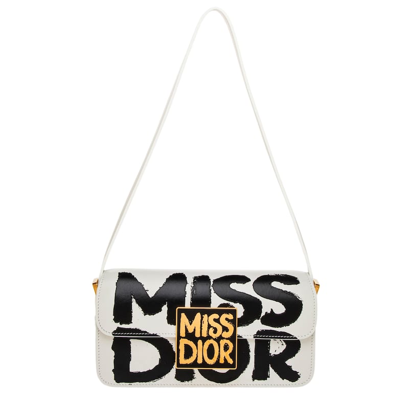Christian Dior Miss Dior Flap Bag - White and Black