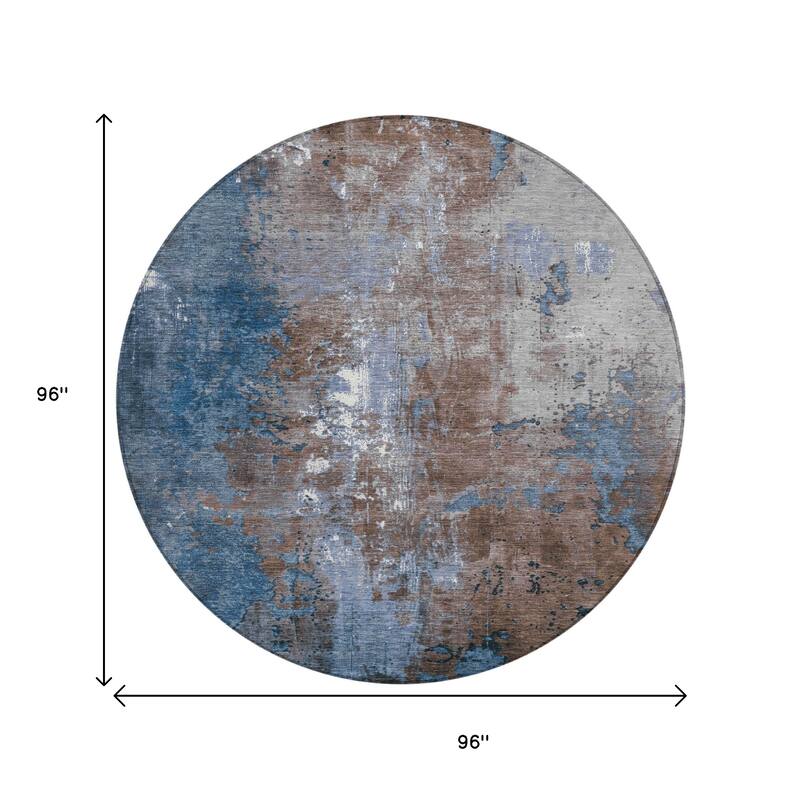 HomeRoots Abstract Transitional Rectangle Outdoor Rug