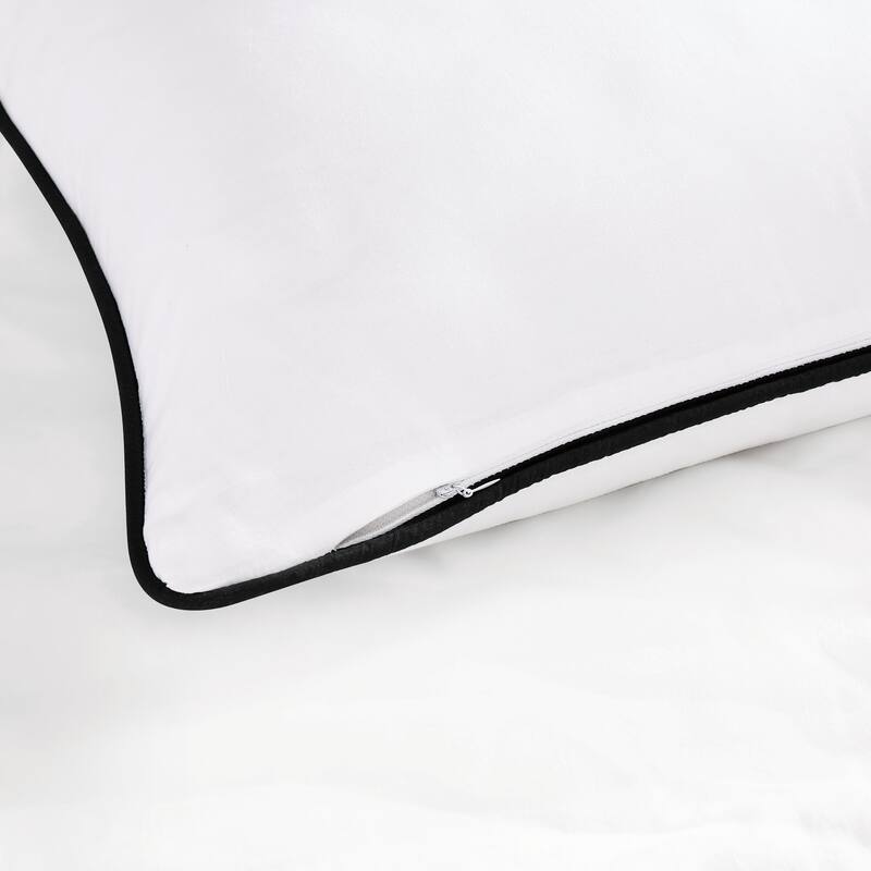 Brooklyn Loom Solid Contrast Piped Decorative Pillow