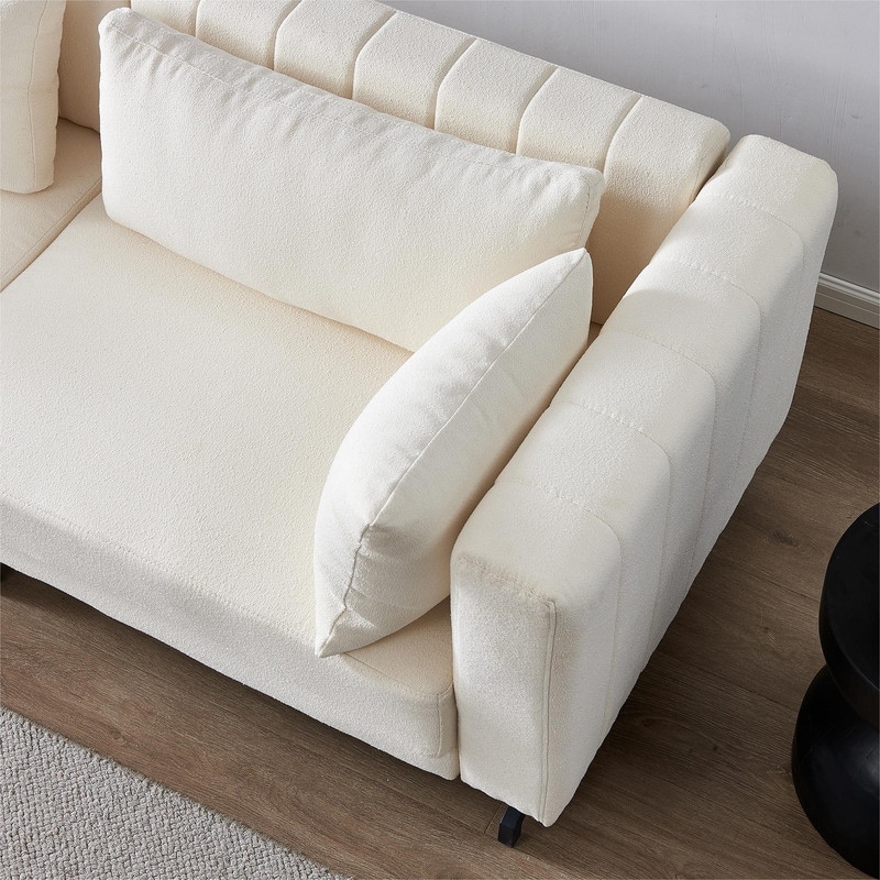 Elegant Sofa Couch With Metal Legs Spacious And Comfortable With 2 Removable And Comfortable Pillows Multi Scene Application Bed Bath Beyond 39895158