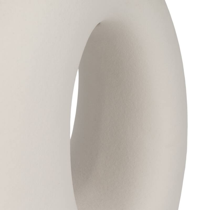 Sagebrook Home Designer Ceramic 23" Open Cut Out Table Lamp, White/tan, Elegant Ceramic Base, Set of 2 - 14" x 14" x 23"