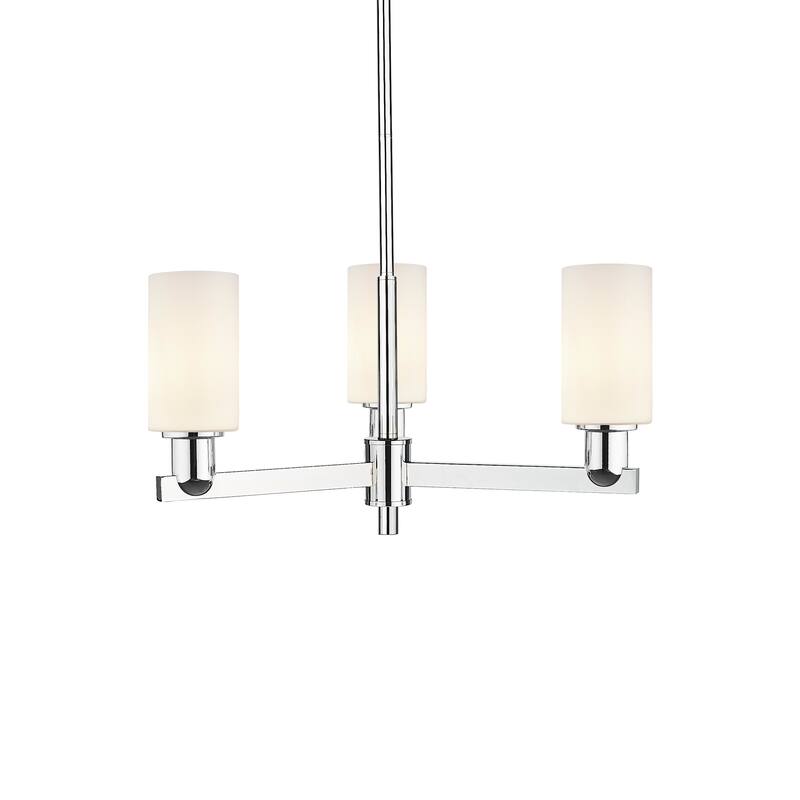 Innovations Lighting 716-3CR-11-26 Clymer Chandelier Clymer 3 Light - Polished Chrome / Matte White