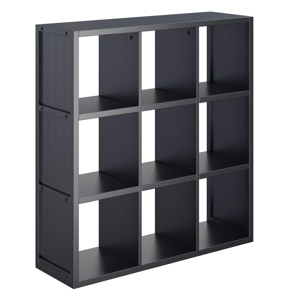 Timothy 3x3 Storage Cube Shelf, Black - 37.76 x 11.81 x 40.08 inches