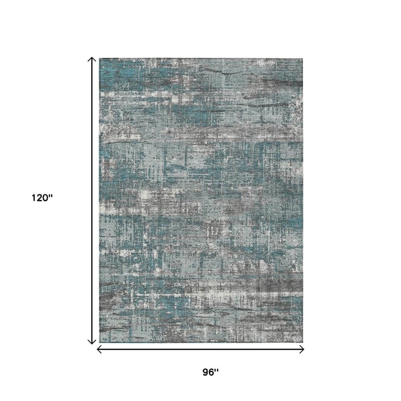 HomeRoots Geometric Transitional Rectangle Outdoor Rug