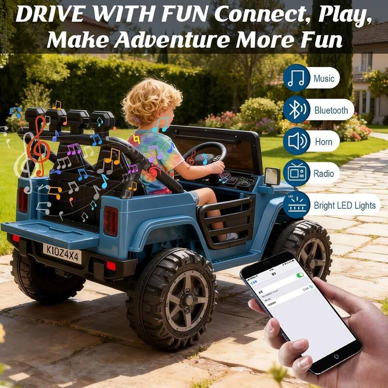 24V 2 Seater Electric Ride on Toys Truck for Kids Best Gift