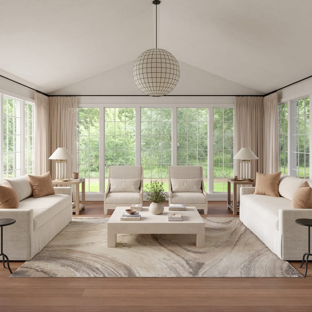 Nourison Brushstrokes Indoor only Abstract Area Rug