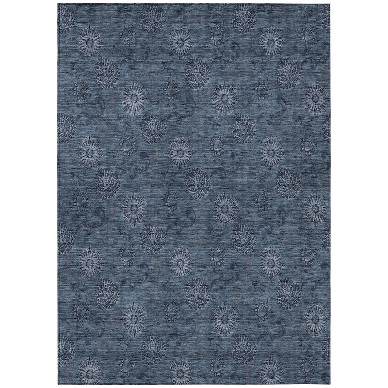 HomeRoots Floral Transitional Rectangle Outdoor Rug