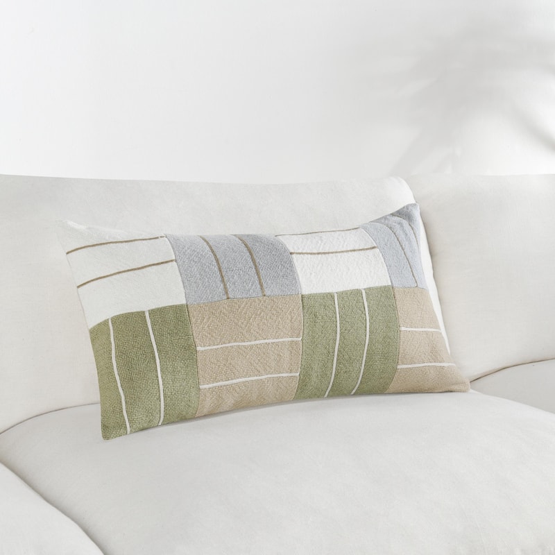 Villa by Classic Home Niya Multicolor Linen Blend Throw Pillow