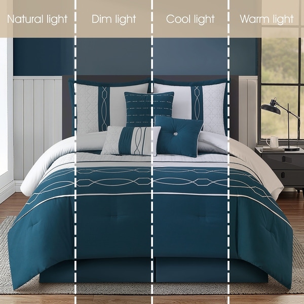 Nanshing Bellerose 7 Piece Comforter Set, Polyester, Modern