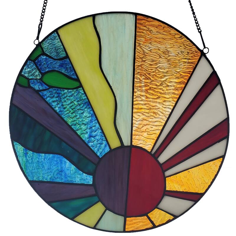 River of Goods 12.75"H Serenity Stained Glass Window Panel