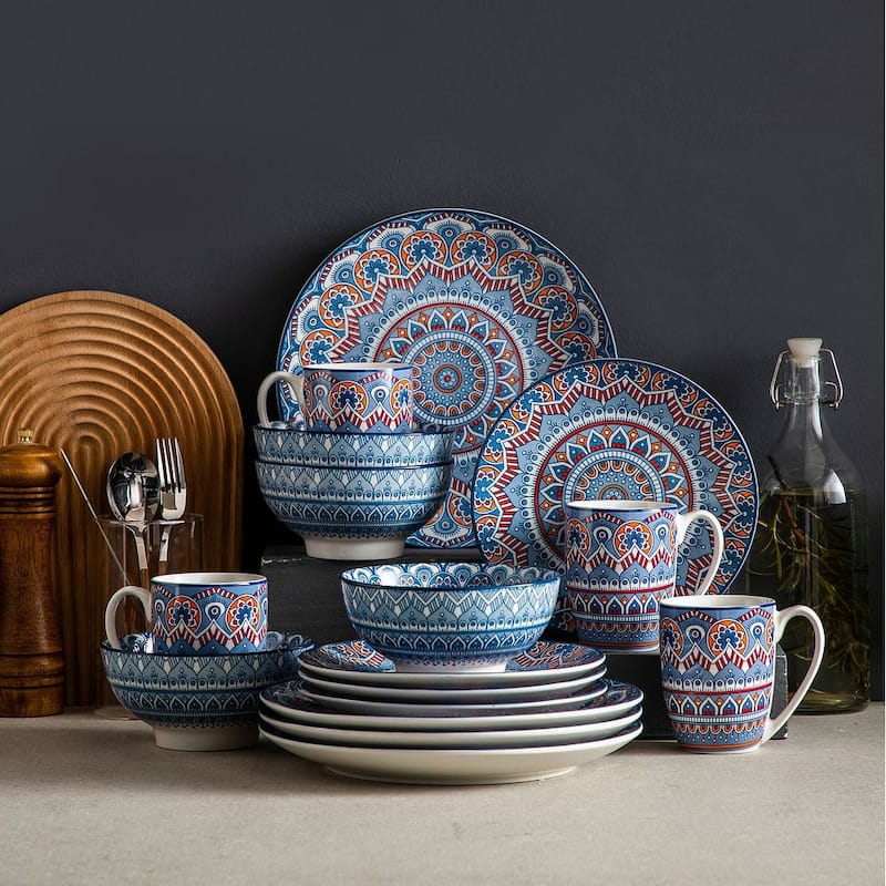 vancasso Mandala Bohemian Porcelain Dinnerware Set (Service for 4)