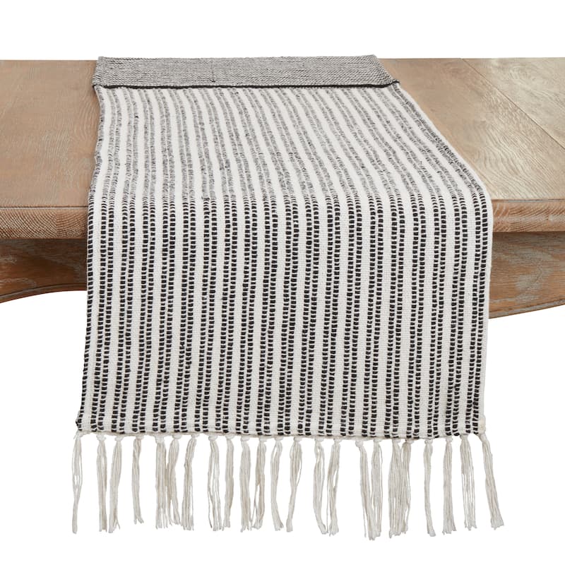 Duo-Tone Stripe Table Runner - 16"x72"