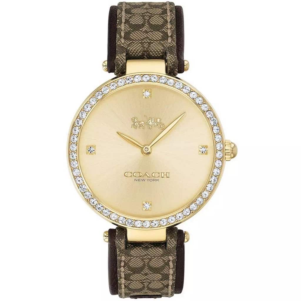 Coach Women's Jacquard Gold Dial Watch - 14503456 - One Size