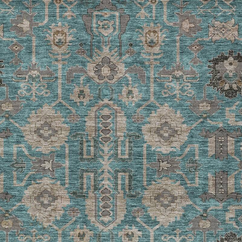 HomeRoots Oriental Traditional Rectangle Outdoor Rug