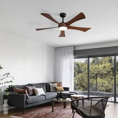 52 Inch Reversible Ceiling Fan with 22 W LED Light and Remote Control