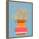 preview thumbnail 2 of 9, Potted Florals Boho No. 2 by Sannel Larson Framed Canvas Wall Art Print