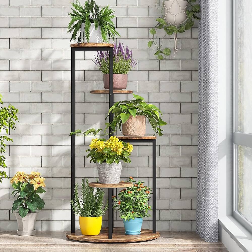 4-Tier Corner Plant Stand Shelf Indoor
