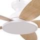preview thumbnail 27 of 113, 5 - Blade Low Profile Flush Mount Modern Ceiling Fan with LED Light and Remote