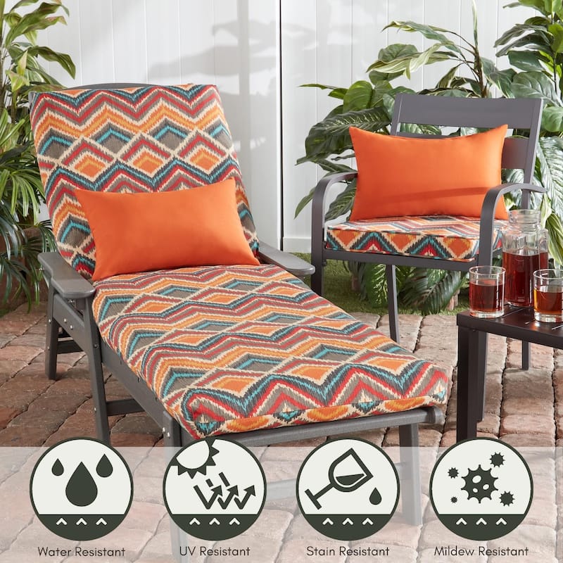 Greendale Home Fashions Outdoor Chaise Cushion (Cushion Only)