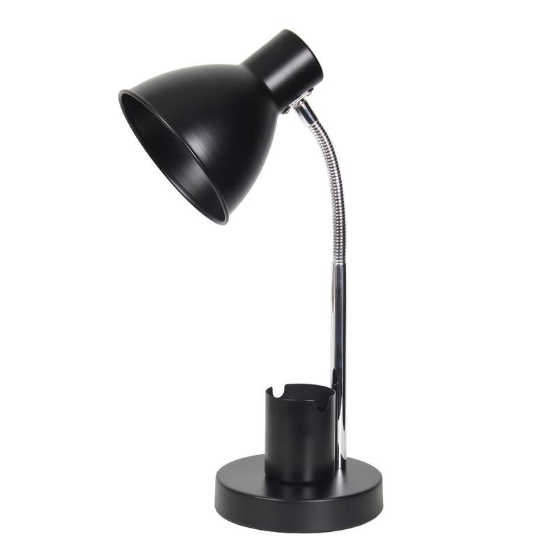 Gooseneck Desk Lamp with Adjustment Shade - 16.25" - Black