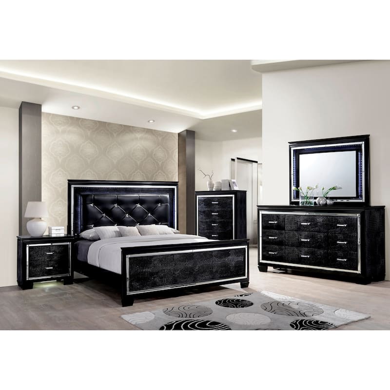 Ruff Contemporary 56-inch Wide 9-Drawer Solid Wood Dresser by Furniture of America